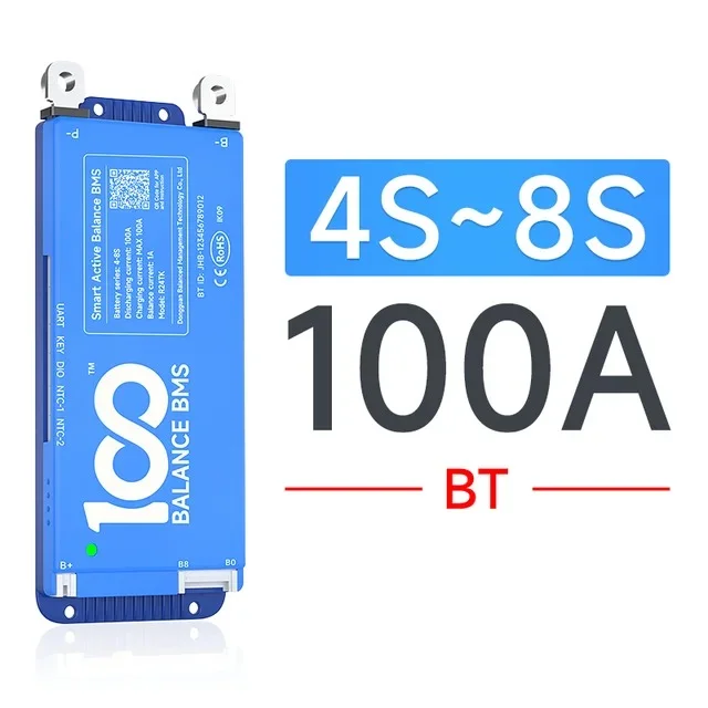 Daly BMS BT, 100A 4-8S, LiFepo4, LTO, NMC